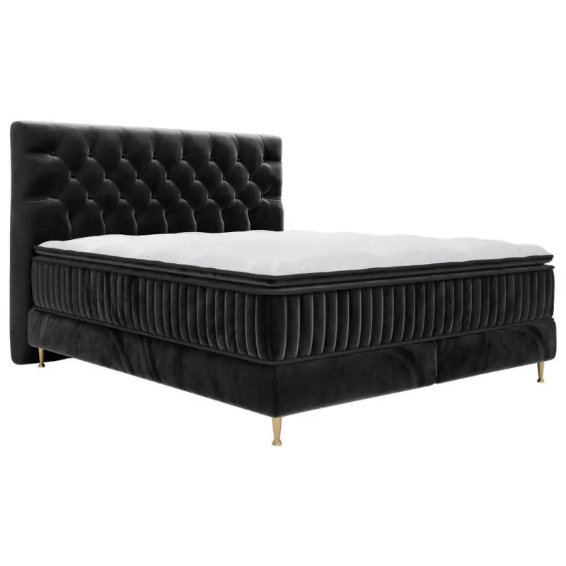 Boxspringbett 180/200 cm in Schwarz