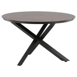 Gartentisch Metall, Kunststoff Braun, Schwarz rund