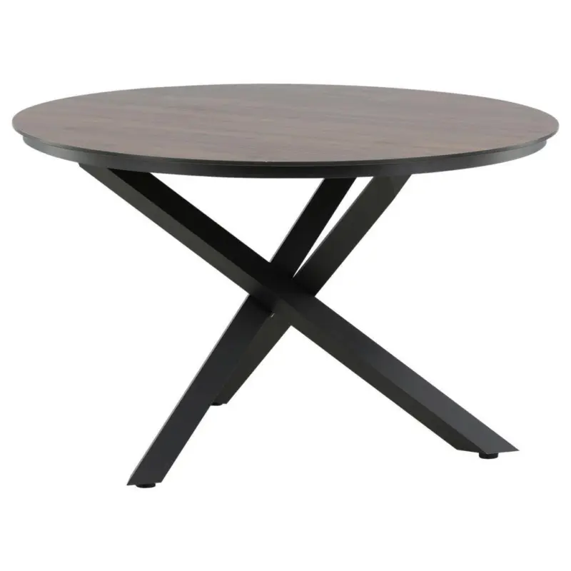 Gartentisch Metall, Kunststoff Braun, Schwarz rund