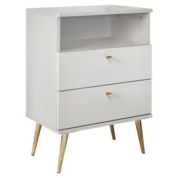 Nachtk&auml;stchen 50/70/34 cm in Wei&szlig;