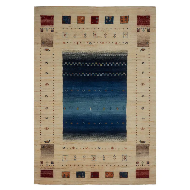 Orientteppich 170/240 cm Mother Earth Blue Blau, Naturfarben, Dunkelblau