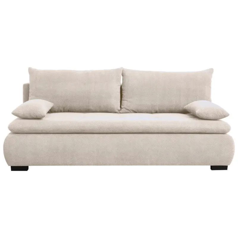 Schlafsofa Diana in Webstoff, Pl&uuml;sch Naturfarben