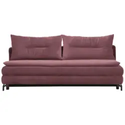 Schlafsofa in Flachgewebe Dunkelrosa