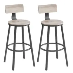 Barhocker-Set in Schwarz, Eschefarben