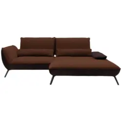 Ecksofa in Flachgewebe Kupferfarben 273/191 cm