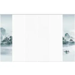 Fl&auml;chenvorhang in Gr&uuml;n, Wei&szlig;, Graublau blickdicht