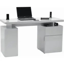 Schreibtisch 140/55/76 cm in Wei&szlig;