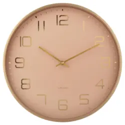 Wanduhr Elegance Goldfarben, Hellbraun 40/40/4,2 cm