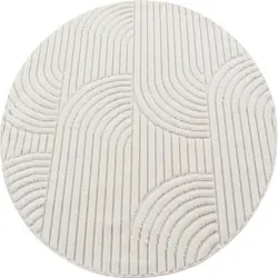 Flachwebeteppich 200 cm Helix Creme