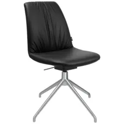 Stuhl Beinauswahl, Lederauswahl, Sitzfl&auml;che 360&deg; drehbar Echtleder