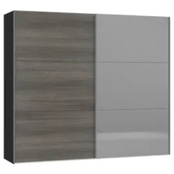 Schwebet&uuml;renschrank in Schwarz, Dunkelgrau