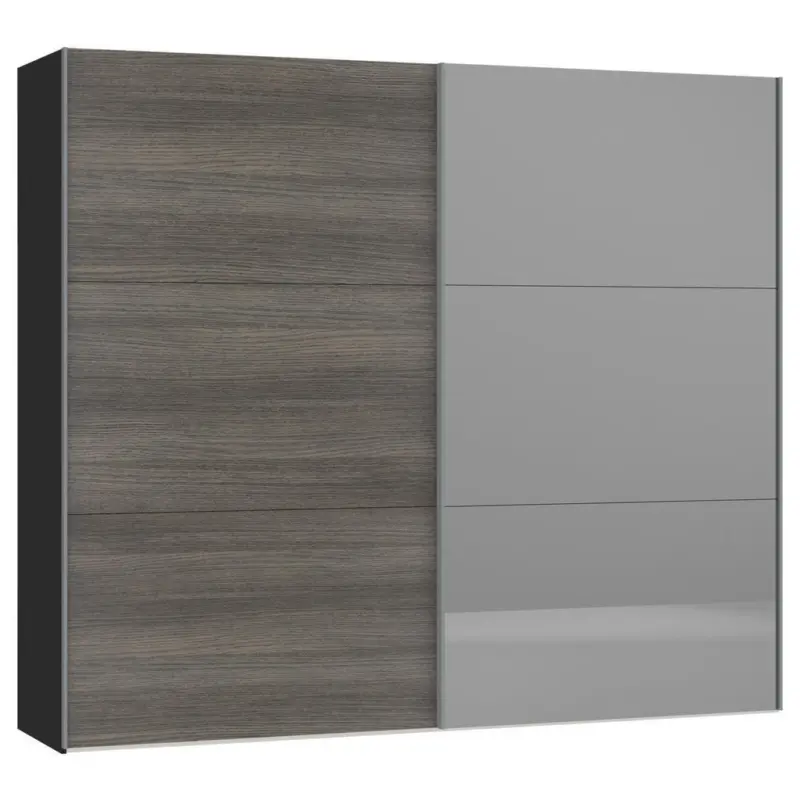 Schwebet&uuml;renschrank in Schwarz, Dunkelgrau