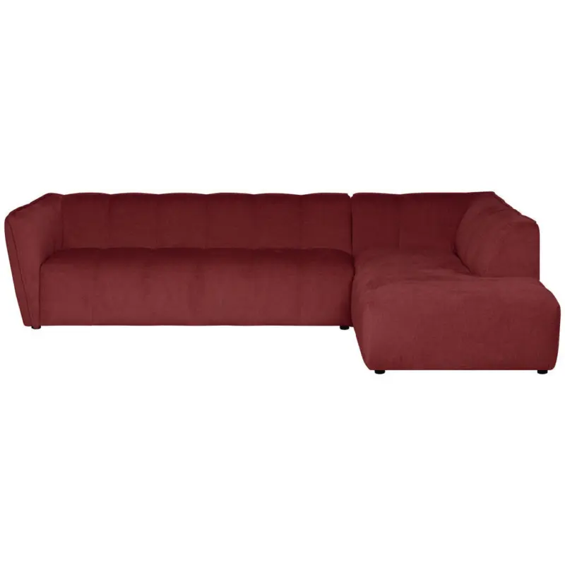 Ecksofa Livoli in Chenille Bordeaux 290/218 cm