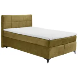 Boxspringbett 140/200 cm in Olivgr&uuml;n