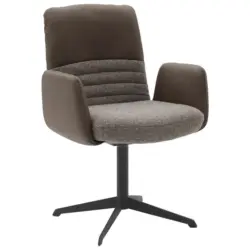 Armlehnstuhl Lederauswahl, Stoffauswahl, inklusive Armlehnen, Sitzfl&auml;che 180&deg; drehbar Flachgewebe Echtleder