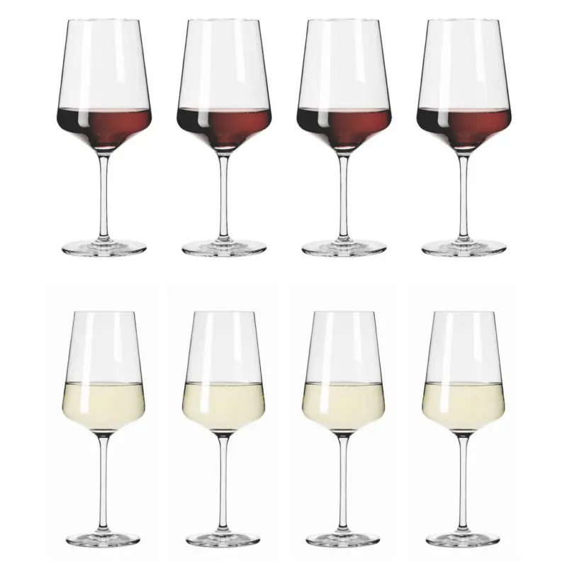 Gl&auml;serset Lichtweiss Julie 8-teilig