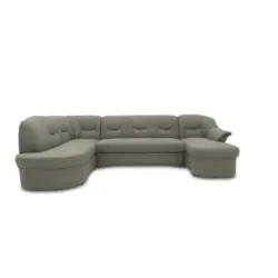 Wohnlandschaft in Mikrofaser Graubraun