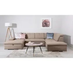 Wohnlandschaft Ramzes in Hellbraun