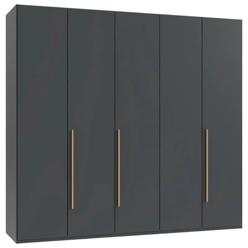 Dreht&uuml;renschrank in Graphitfarben, Eiche Artisan