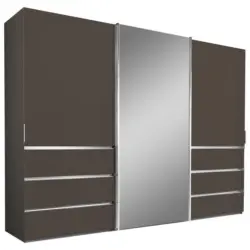 Schwebet&uuml;renschrank in Dunkelgrau