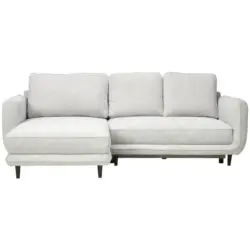 Ecksofa in Struktur Hellgrau