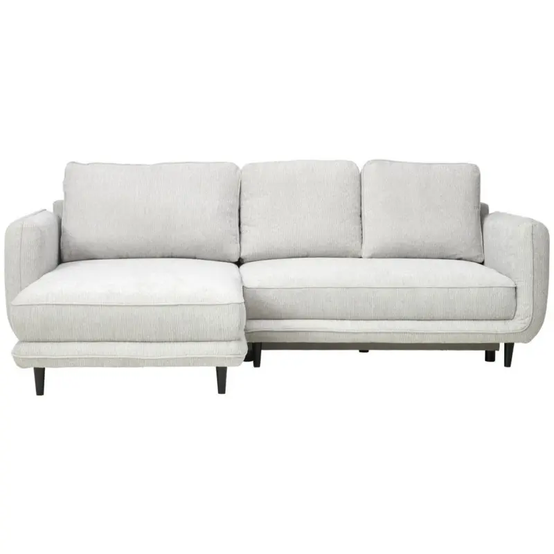 Ecksofa in Struktur Hellgrau