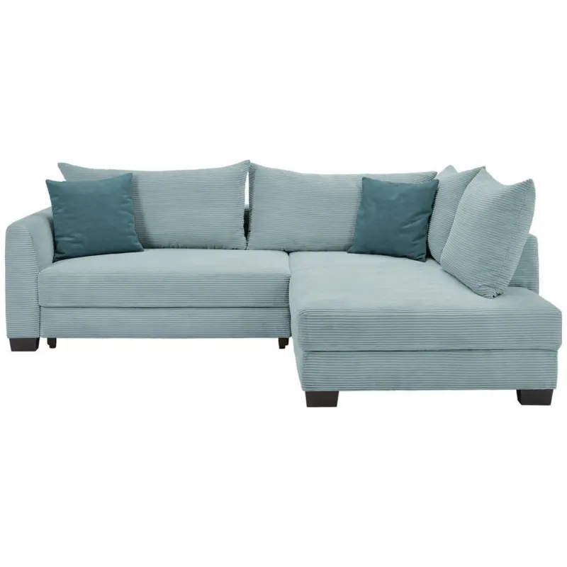 Ecksofa in Cord Blaugrau