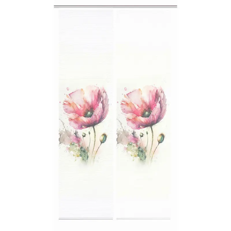 Fl&auml;chenvorhang in Rosa, Wei&szlig;, Salbeigr&uuml;n halbtransparent