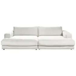 Megasofa in Cord Wei&szlig;