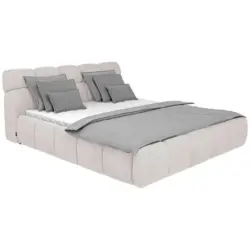Polsterbett inkl. Bettkasten Lattenrost, Bettkasten Perlmutt 140/200 cm