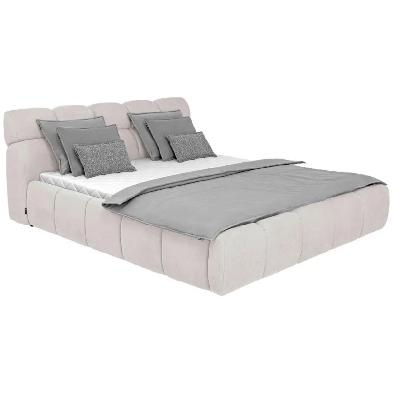 Polsterbett inkl. Bettkasten Lattenrost, Bettkasten Perlmutt 140/200 cm