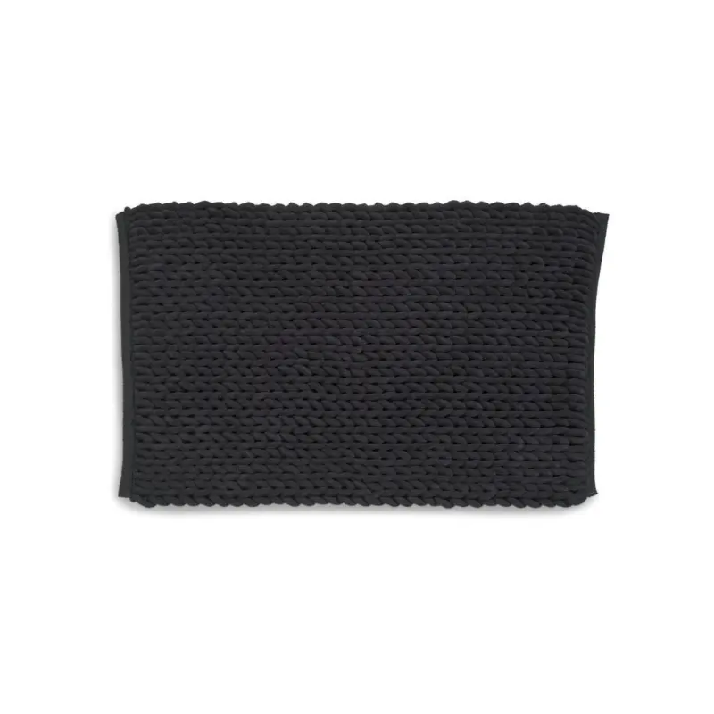 Badematte Schwarz 80/50 cm