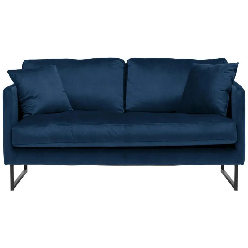 2-Sitzer-Sofa in Samt Dunkelblau