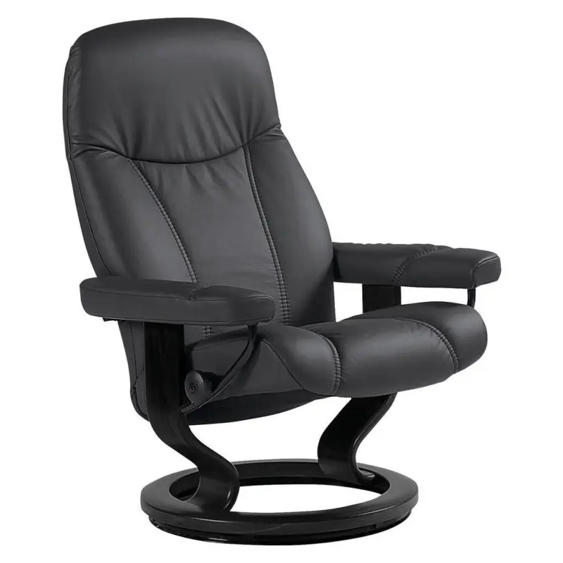 Relaxsessel Consul in Leder Schwarz