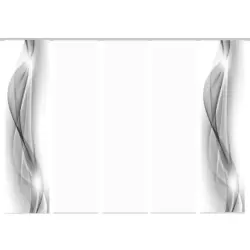 Fl&auml;chenvorhang Neblana, 5-Tlg. in Grau blickdicht