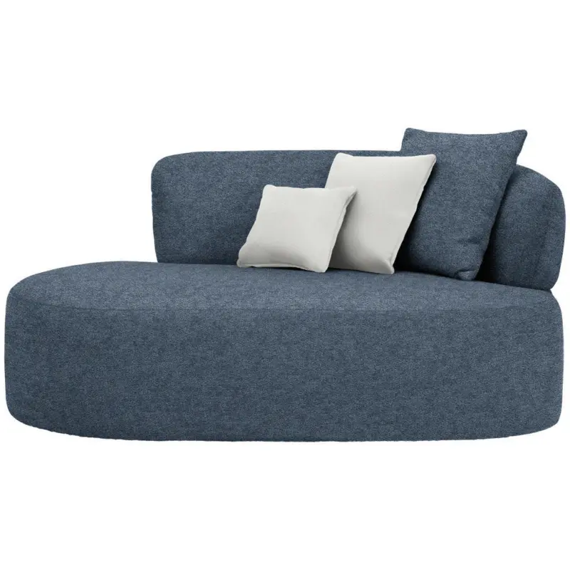 R&eacute;camiere in Chenille Blau, Beige