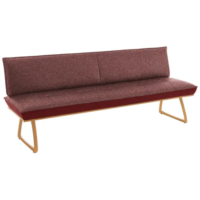 Sitzbank 194/88/66 cm in Rot, Wildeiche