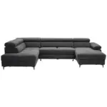 XXXLutz Lauterach - Ihr M&ouml;belhaus bei Bregenz Wohnlandschaft Combo in Flachgewebe Graphitfarben