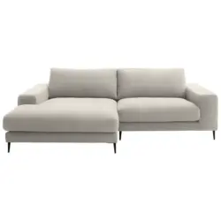 Ecksofa in Flachgewebe Naturfarben 177/253 cm