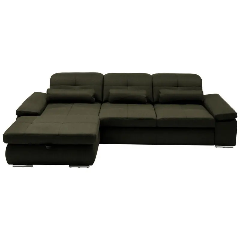Ecksofa in Flachgewebe Gr&uuml;n 195/309 cm