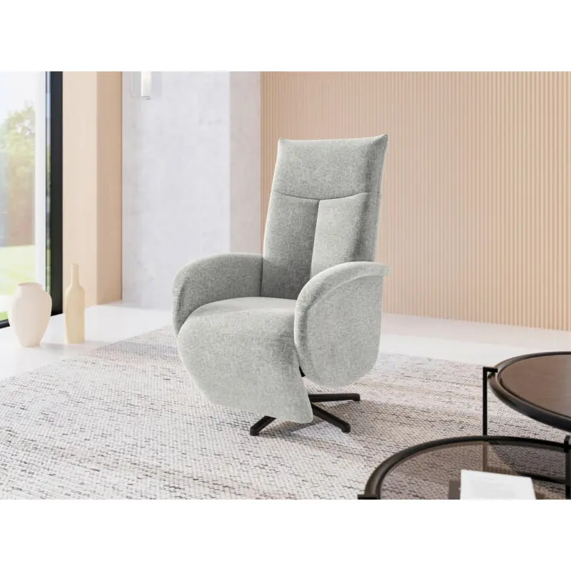 Relaxsessel in Textil Hellgrau