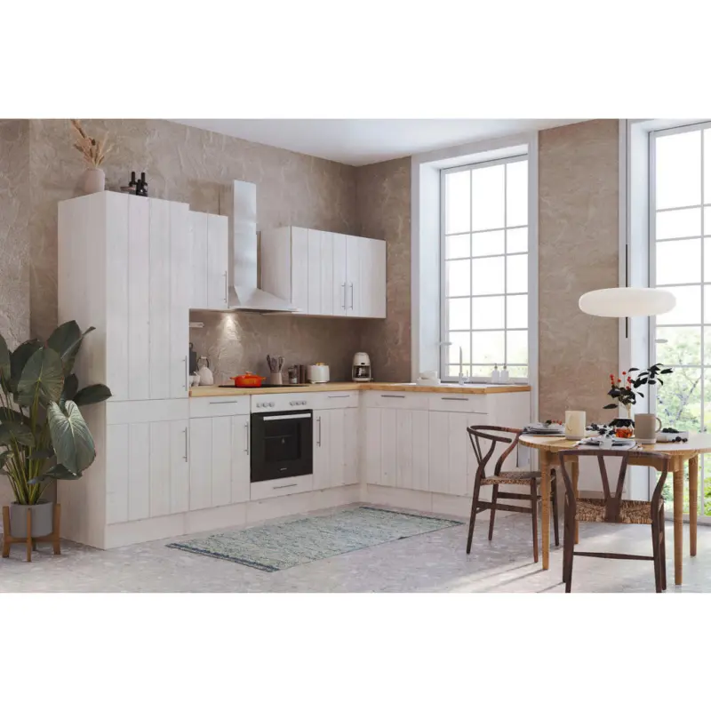 Eckk&uuml;che 280/172 cm in Wei&szlig;