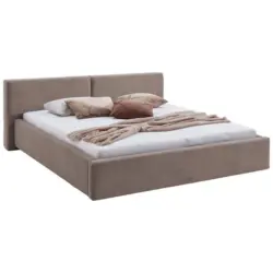 Polsterbett Taupe 160/200 cm