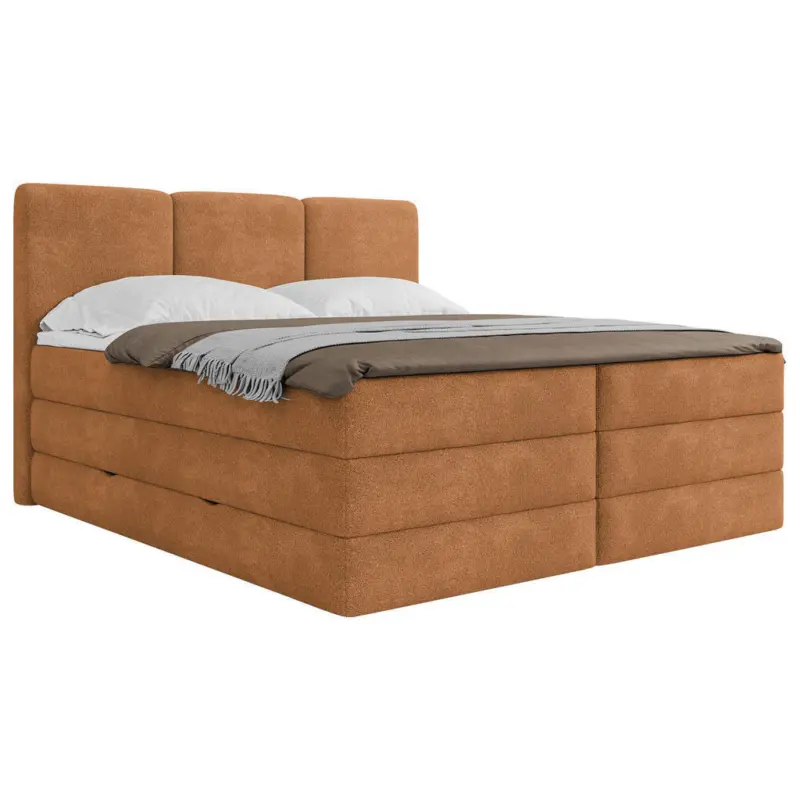 Boxspringbett 160/200 cm in Rostfarben