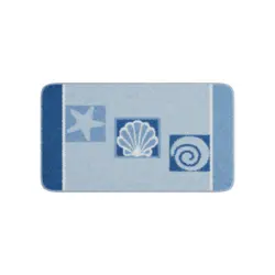 Badematte Blau 65/115 cm