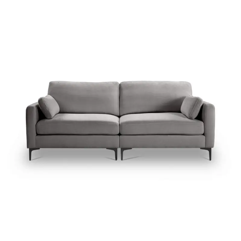 3,5-Sitzer Venti in Webstoff Hellgrau Modern