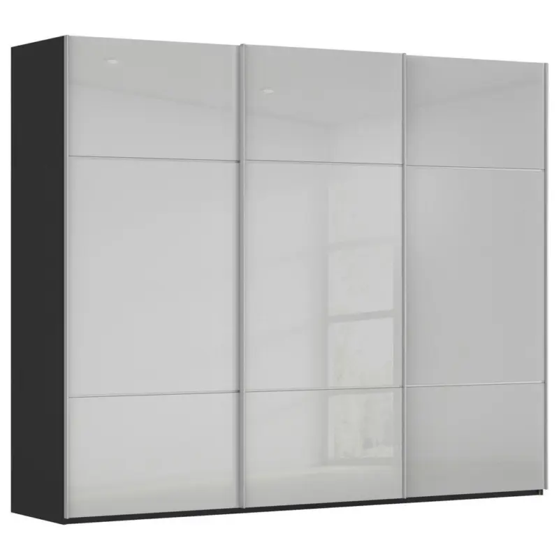 Schwebet&uuml;renschrank in Grau, Schwarz