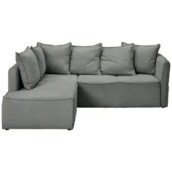 Ecksofa in Chenille Grau