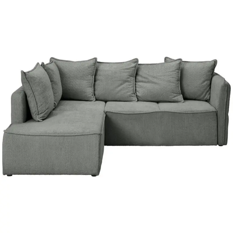 Ecksofa in Chenille Grau