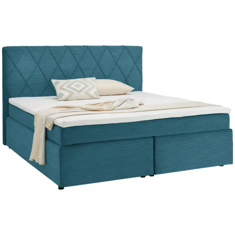 Boxspringbett 160/200 cm in Hellblau